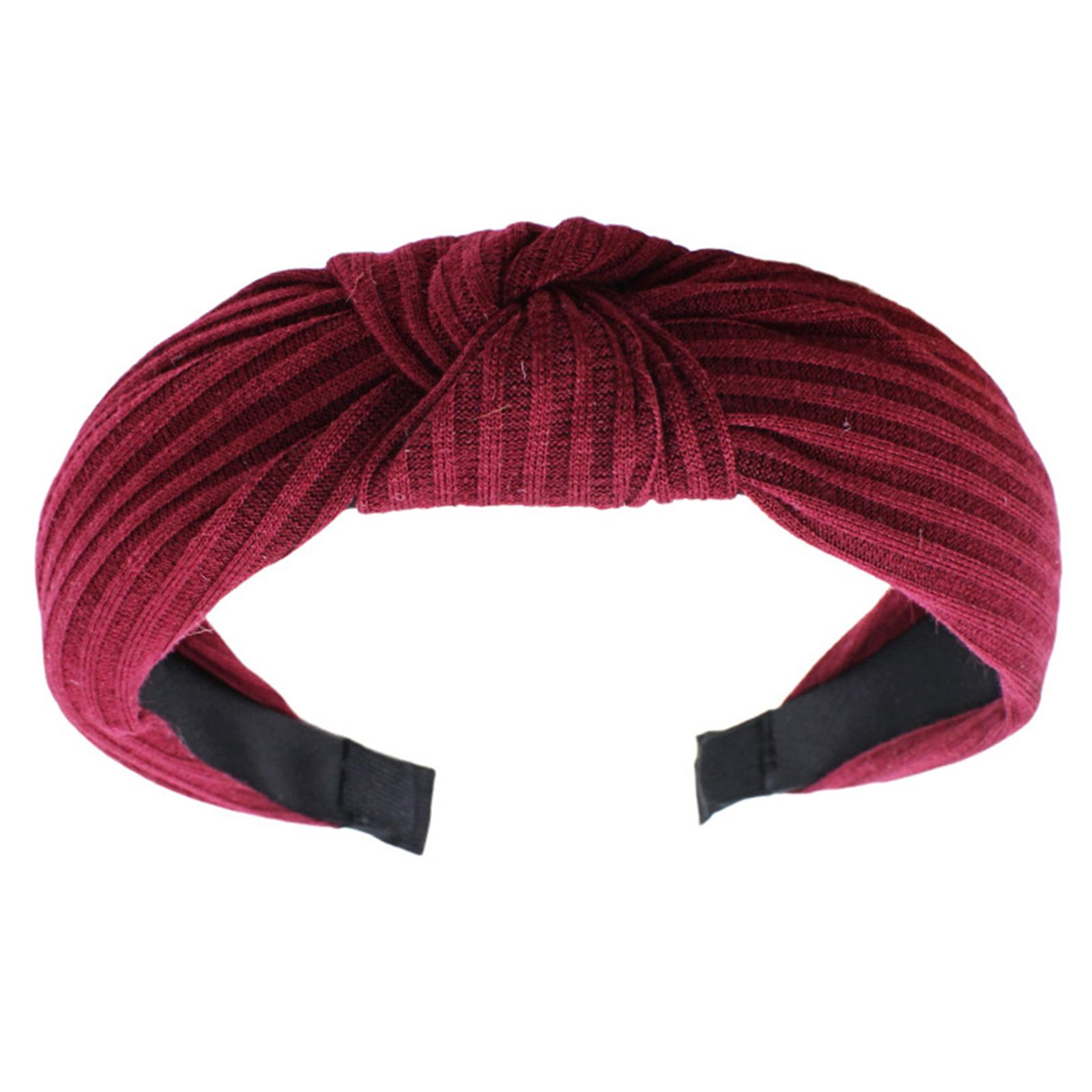 

Wide Knotted Headband for Female Girl Simple Designs Makeup Hairhoop Twisted Headband High Skull Hairband for Daily Use 11
