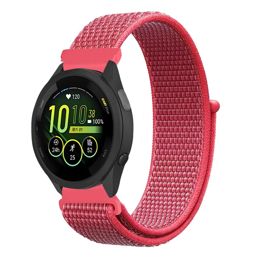 20mm 22mm Pletený nylonový smyčkový řemínek pro Garmin Forerunner 165 55 965 265 255 955 Venu 3 Náramek pro Garmin Active/Vivoactive 5