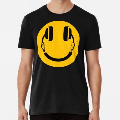 Hardcore Kopfhörer Happy Face - Acid Music S bis 5XL Hergestellt in AU/USA T-Shirt