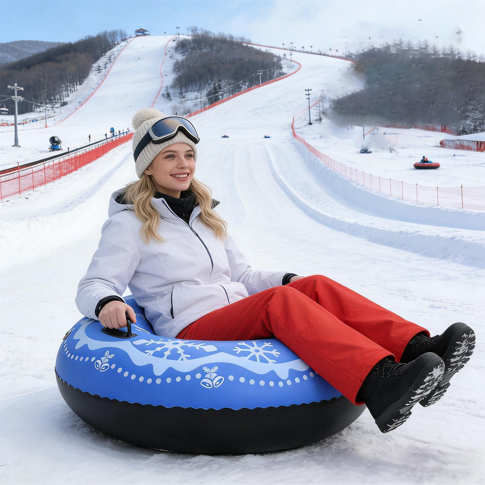 

Snow Tube Heavy Duty PVC Inflatable Thick Sledding Toy Kids Adults Snow Tubing Toy For Family Friends Lovers Women Men Teen Boys China Mainland
