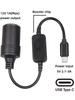 1 stk 5V 2A USB til 12V sigarettenneruttak USB hann til hunn sigarettenneradapterkonverter Biltilbehør