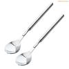 K1AE 2pc Extendable Barbecue Forks Stainless Steel Construction Portable Cutlery For Outdoor Cooking Roasting And Serving