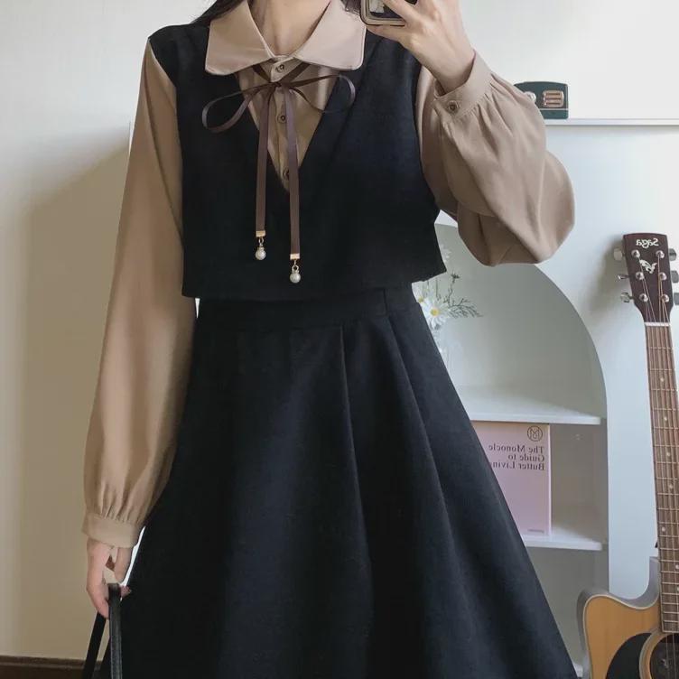 Women's French Retro Slimming Corduroy Dress – Autumn/Winter 2022 Collection