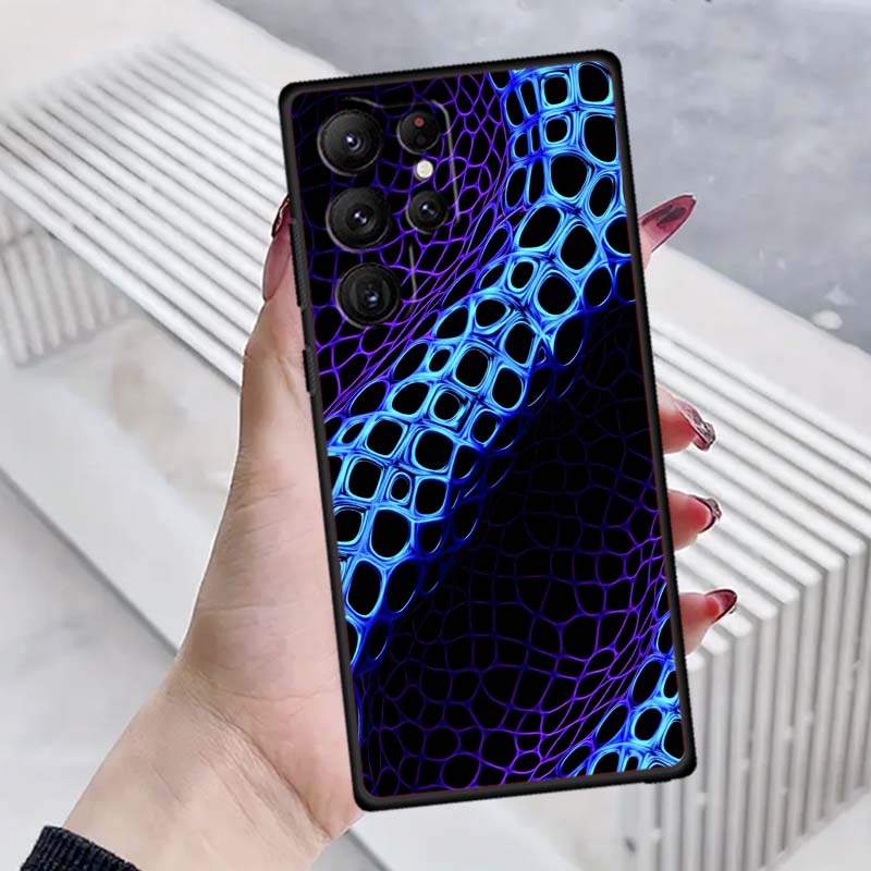 Creative Luxury Art Patterns Phone Case For Samsung Galaxy S26 S25 S24 S23 S22 S21 S20 Ultra Plus FE 5G Black Soft TPU