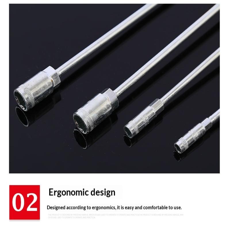 T-Type Socket Wrench Set, T-Shaped Extended Hex Wrench, Rubber-Coated Car And Motorcycle Tire Repair Tools