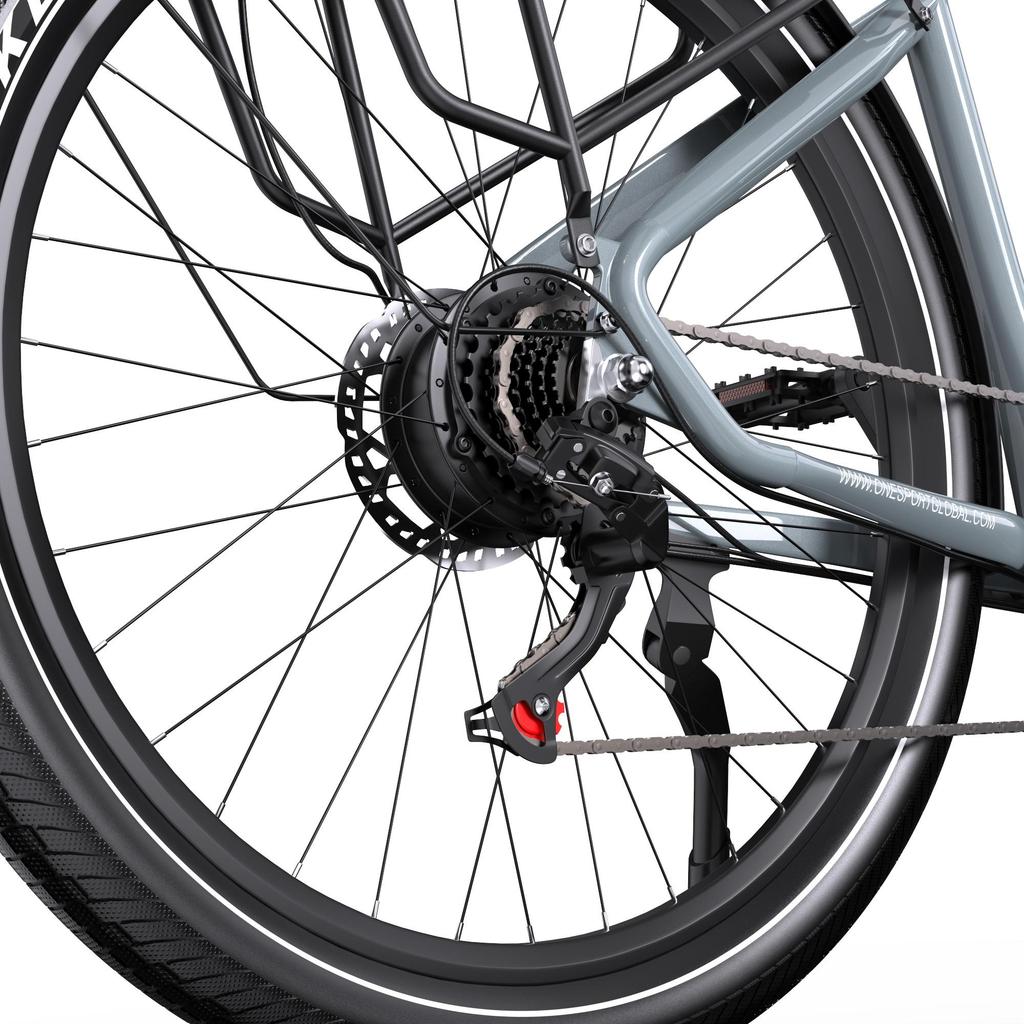 ONESPORT OT05 City Electric Bike 250W Motor 36V 18.2Ah Battery 27.5 Inch Tire - Grey