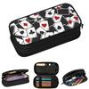 Ace Of Spades Playing Card Pattern Pencil Cases for Students School Pen Box Pencil Bag Large Storage Pencil Pouch