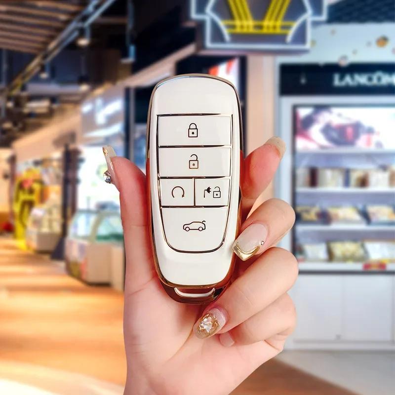 TPU Car Key Cover Smart Remote Control Fobs Case Protector Bag Keychain Holder Auto Accessories For GAC Trumpchi Aion S Y V iA5