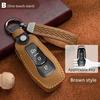 Leather Key Case For Ford Fusion Edge Explorer Mustang Escape F-150 Fiesta Ecosport Ranger Focus Mk3 Kuga Mk2 Cmax Key Fob Cover