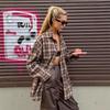 2024 Women's European Retro Plaid Long Shirt - Loose Fit