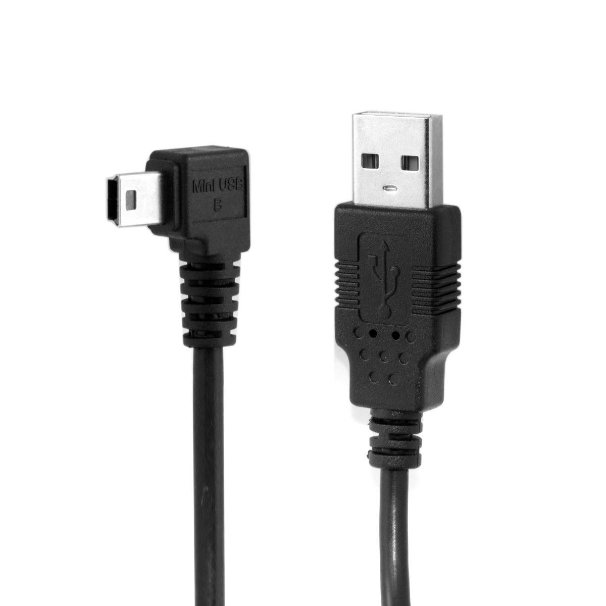 

CY U2-057-LE Mini USB B Type 5pin Male Left Angled 90 Degree to USB 2.0 Male Data Cable (5M) As Shown A