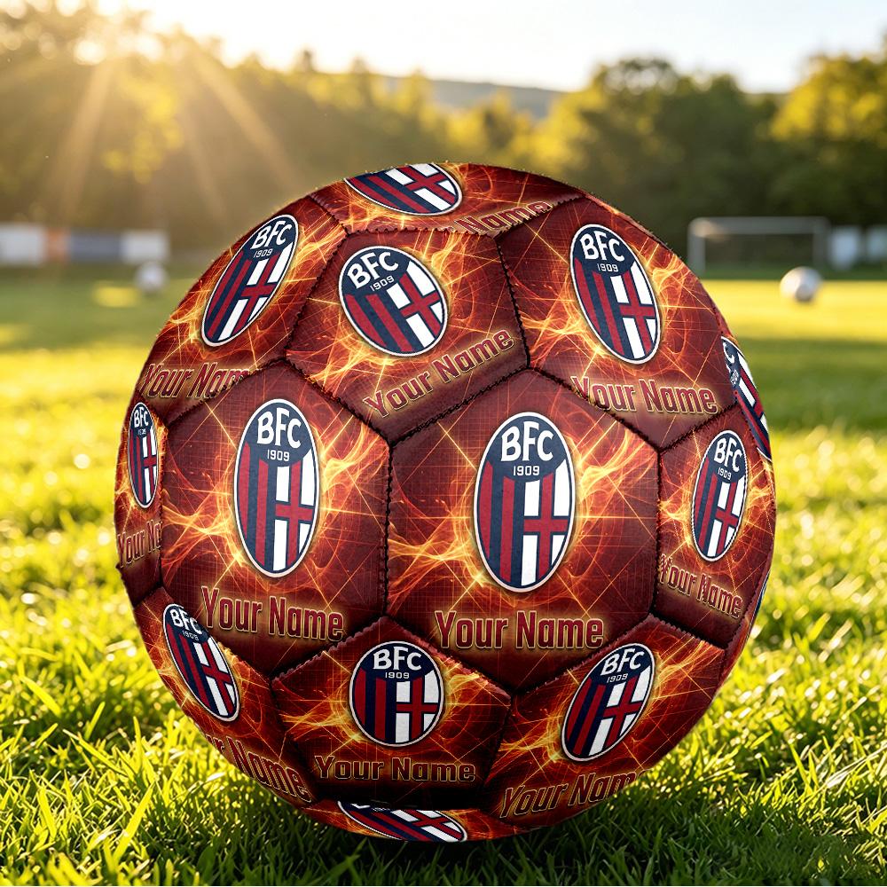 Personalized Size 5 Football Bologna FC Pattern Outdoor Game Sports Ball Gift