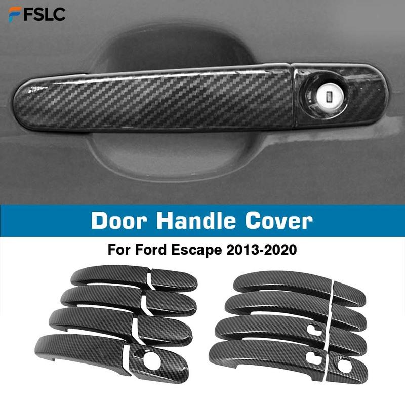 Car Decoration Door Handle Cover For Ford Escape 2013- Cars Accessories Carbon Fiber Protective Cover