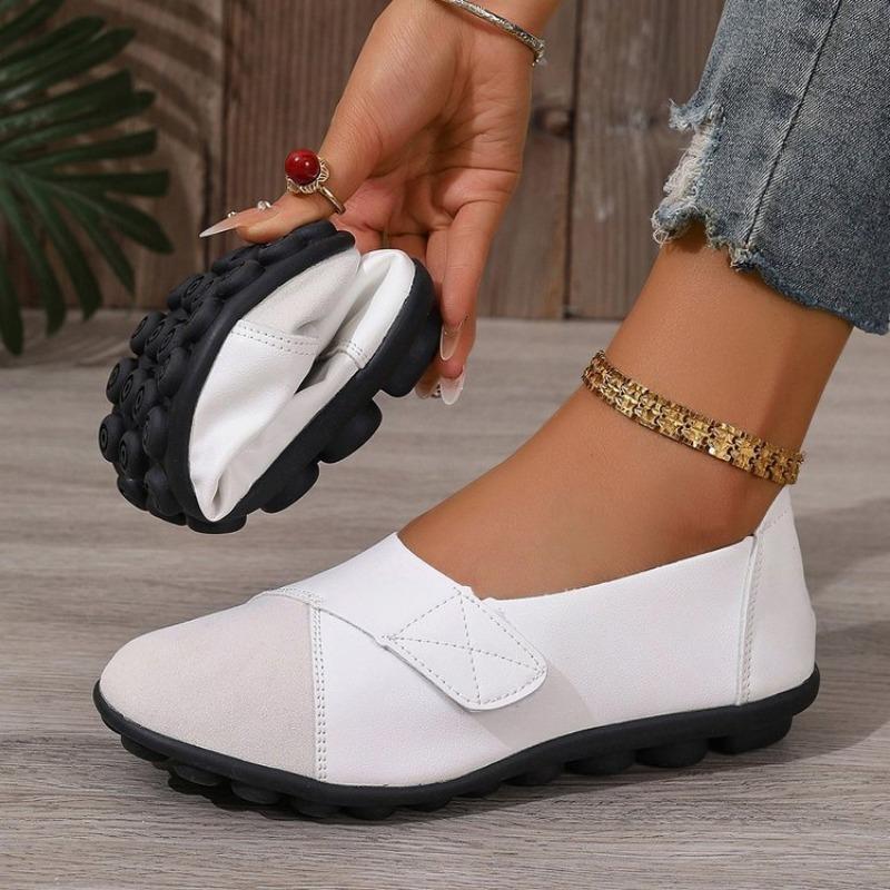 Summer New Velcro Doudou Shoes Large Size Women's Shoes One-pedal Women's Single Shoes Low-top Lazy Shoes