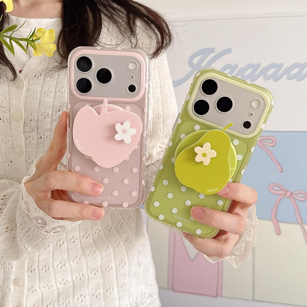 Fresh Polka Dot Magnetic Phone Case for iPhone 15/16/17 Pro Max