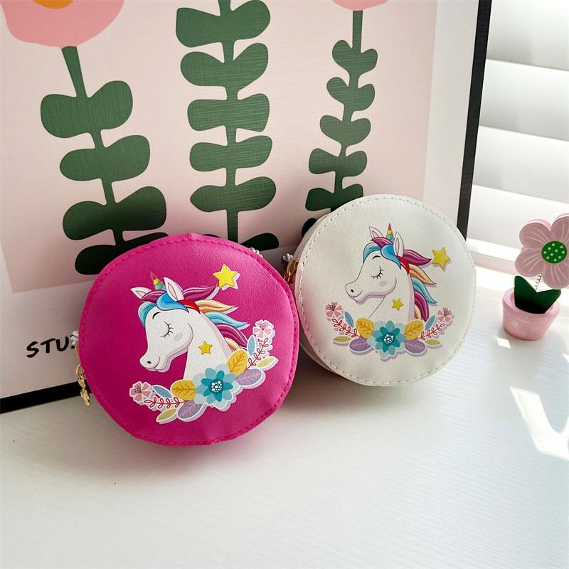 Unicorn Design Shoulder Bag For Toddler Girls Lightweight Lining Polyester