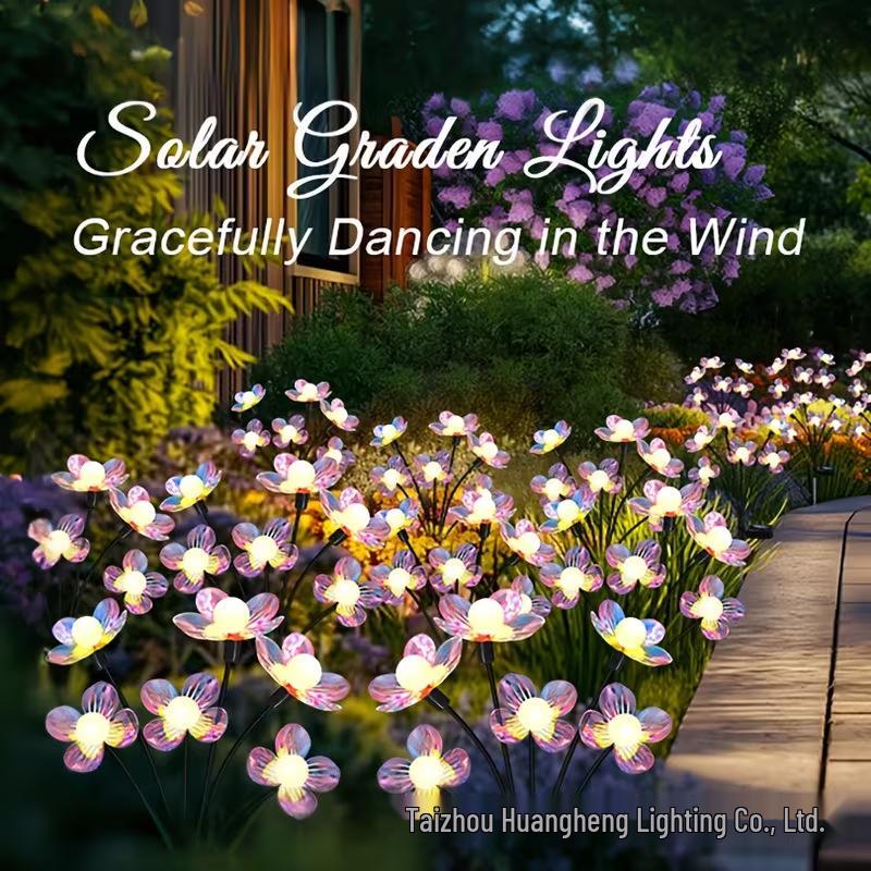 Solar Fiber Optic Butterfly Flower Colorful Garden Lamp - Outdoor Courtyard Decorative Landscape Lighting