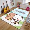 Custom Yier BuBu Bear Mat Personalized Name, Polyester Washable Indoor Entryway Rug, Gift for Christmas, Easter, Thanksgiving Day