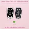 Compatiable with Chevy 5 Button Key Fob Cover with Diamond Bling Keychain, Car Accessories Keys Shell TPU for Chevrolet Equinox Malibu Camaro