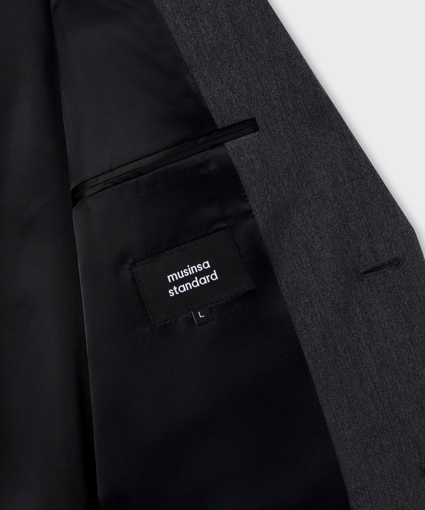 Musinsa Standard Relaxed Basic Blazer [Charcoal Gray]