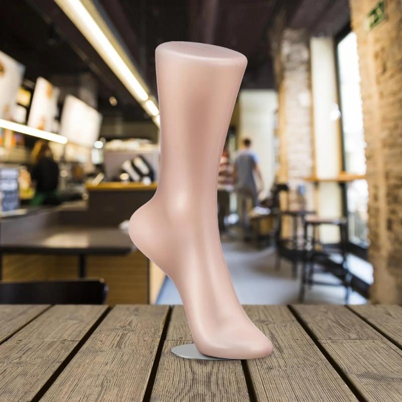 Realistic Female Foot Model Magnetic Bottom Mannequin Leg Shop Exhibition Display Tool for Socks Ankle Bracelets Jewelry