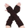 50cm Clothing Accessories Autumn Winter Long Gloves Twist Pattern Arm Warmers Knitted Mittens