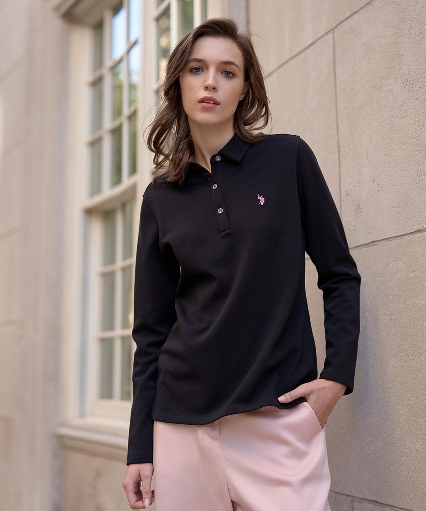 USPOLOASSN Brushed Collar T-Shirt_Black