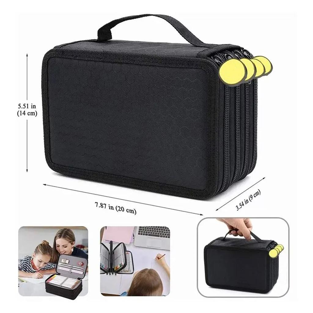72 Holes Four Layers Pencil Case Large Capacity Kawaii Pen Storage Bag Korean Stationery Back To School Office Supplies