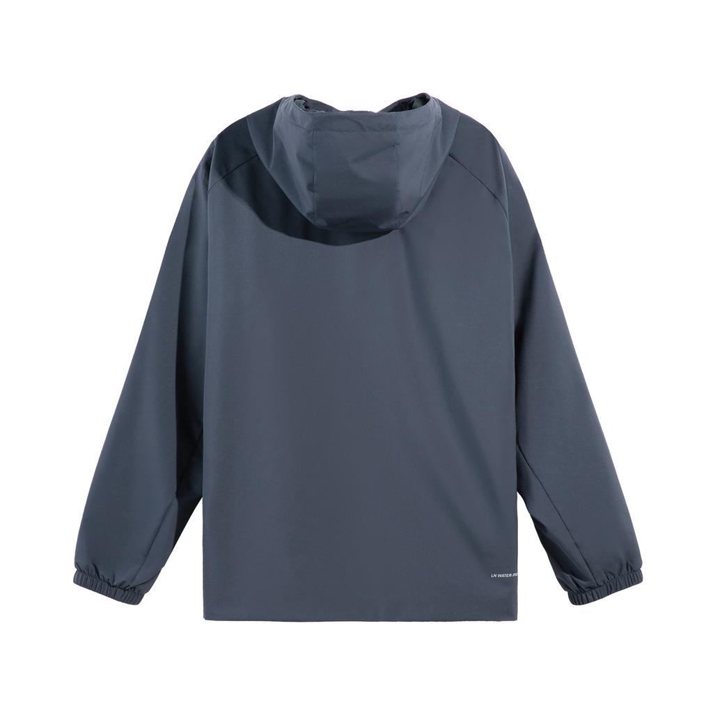Li-Ning Minimalist Letter Brand Logo Loose Windbreaker Hoodie Men Outerwear AFDVJ19-2