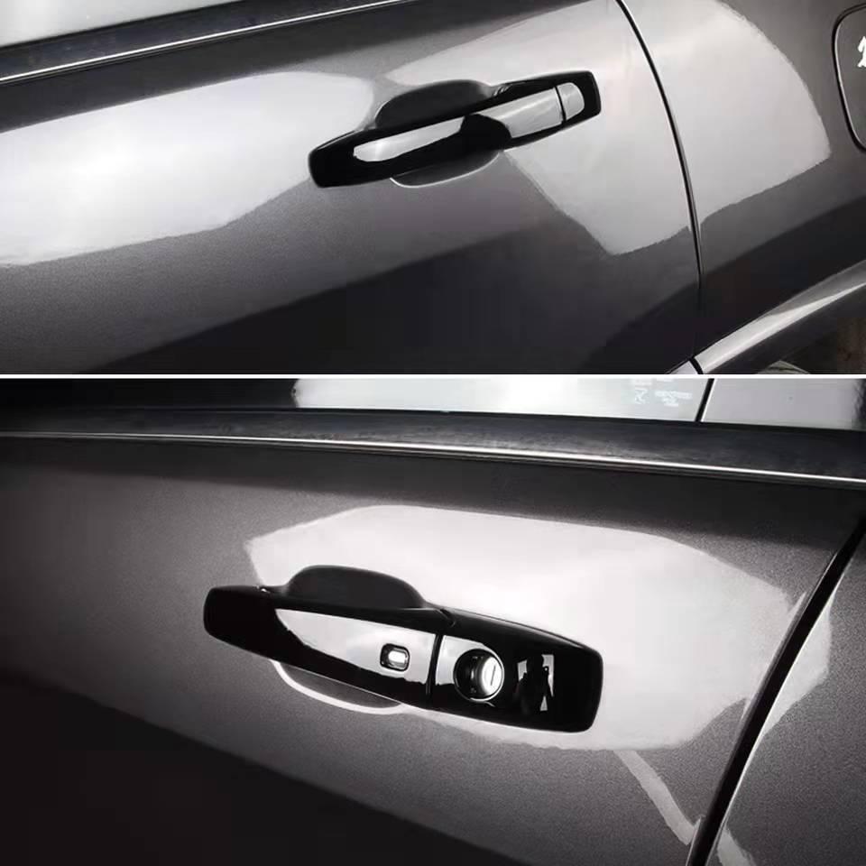 Dodge Journey (07-15) Lesklá černá klika dveří s miskou se vzorem karbonových vláken
