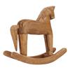 Rocking Horse Decor Handcrafted Pine Horse Ornaments Wooden Horse Toy for Bedside Table Bookrack Showcase for Office