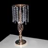Crystal Flower Vase Golden Dinner Candlesticks Fashion Candle Holder  for Wedding Event Decoration