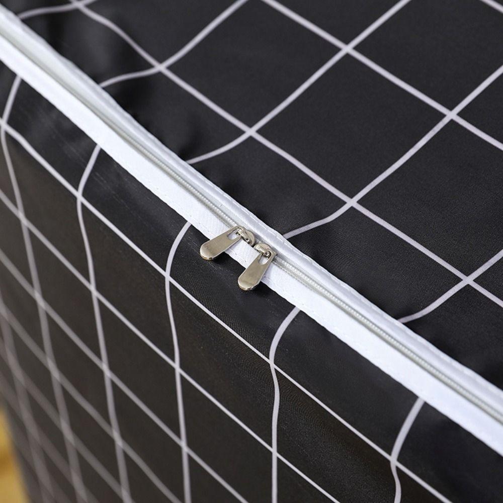 Grid Stripe Washing Machine Dustproof Cover Oxford Cloth Sunscreen Dustproof Washer Cover Waterproof Easy to Clean