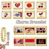 Y2K Gold Color Red Moon Watermelon Cherry Cat Tulip Italian Charm Link Fit 9MM Stainless Steel Bracelet Women DIY Making Gifts