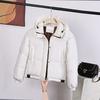 Down cotton-padded clothing women's short winter new cotton-padded clothing hooded cotton-padded jacket warm bread clothing jacket thickened