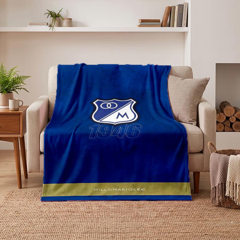 Millonarios FC Soft Warm Flannel Blankets Comfortable Blanket for Home Decoration Gifting