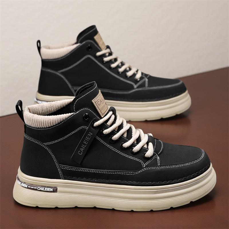 2 autumn new men's tooling boots retro work shoes Martin boots platform sports shoes casual board shoes