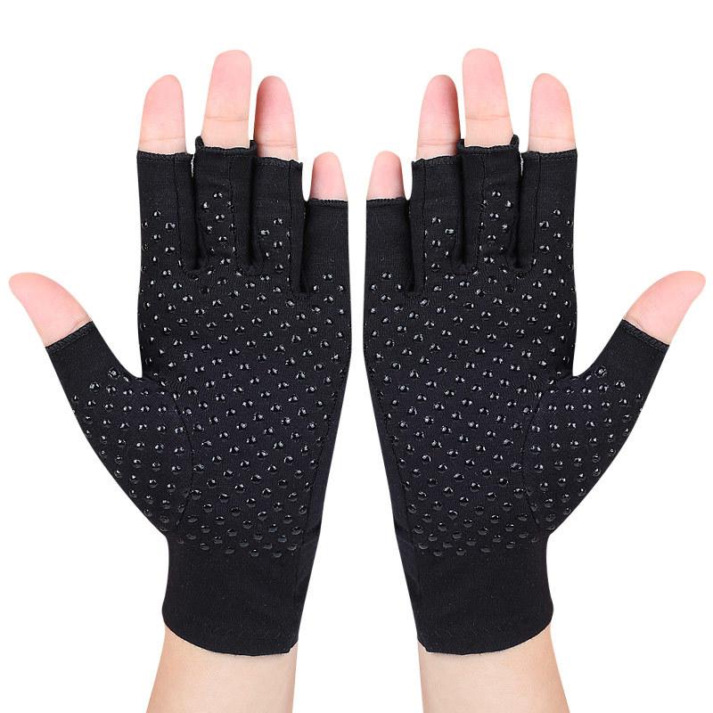 Silicone Dispensing Non-slip Pressure Gloves, Soft and Breathable Wrist Discomfort, Half-finger Protective Tendon Sheath Mother Gloves