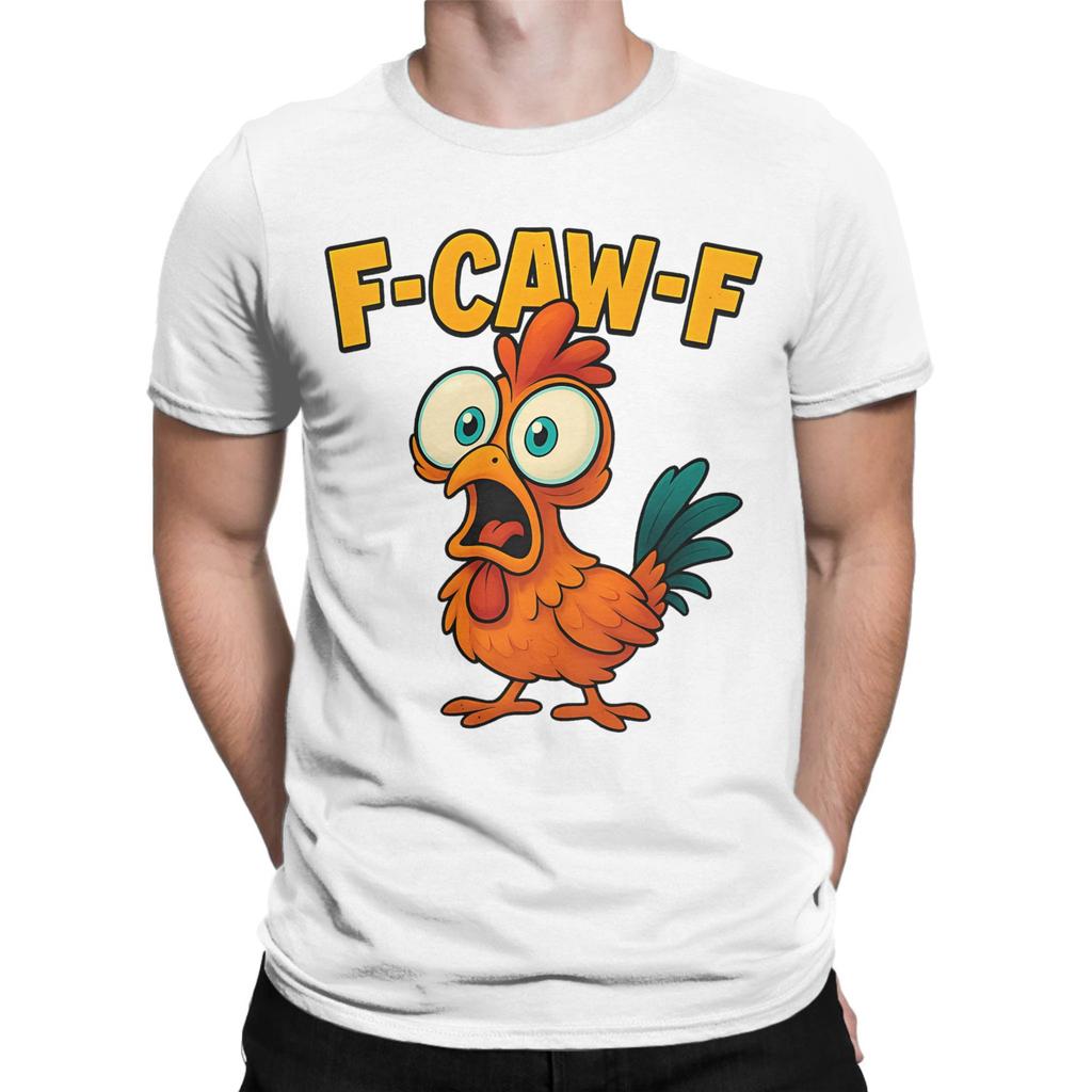 Funly F Caw F Chicken Printed T Shirt Graphic T Shirt High Quality Mens and Womens Short Sleeve T Shirt Mens Sportswear Tops