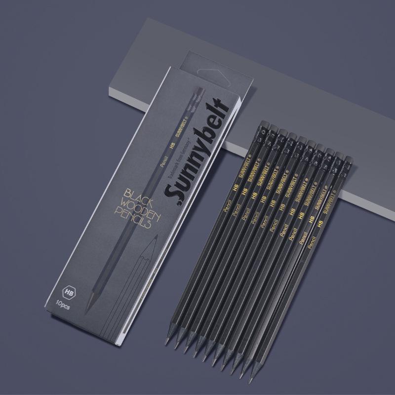 

Карандаш Schieberde Black HB с ластиком: Прочный инструмент для письма и каллиграфии для студентов HB