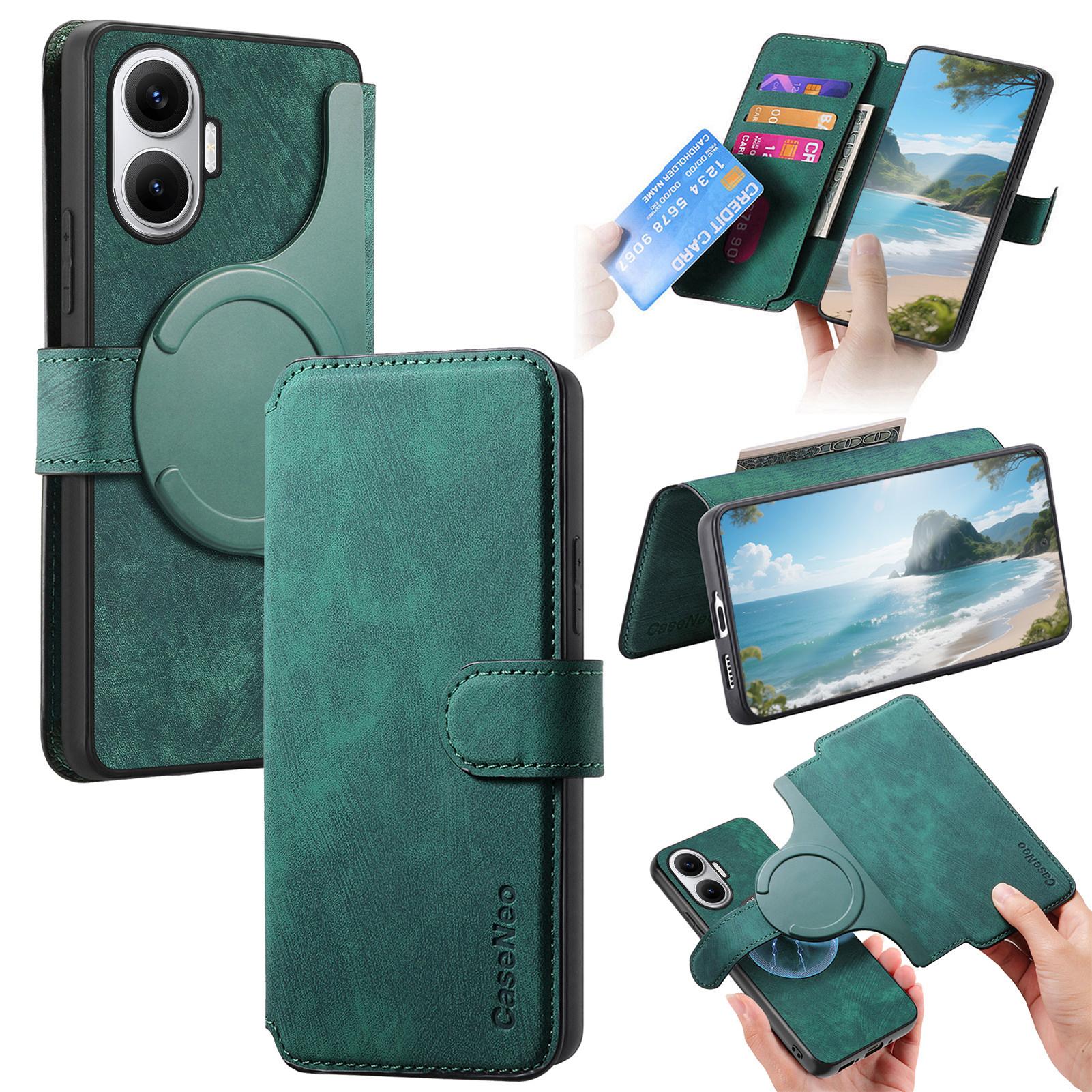 

For Xiaomi Redmi Turbo 4 Pro 5G Magnetic Case CASENEO Detachable Leather Phone Wallet Cover D