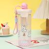 Water bottle fashion float straw cup large capacity tea separation plastic cup men and women travel portable accompanying cup