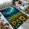 Sunflower Field Carpet for Living Room Bedroom Bedside Floor Mat Cloakroom Kids Activity Area Rugs Home Decor Large Size