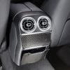 Soft Carbon Fiber Car Rear Air Outlet Storage Box Panel Trim Sticker For Mercedes Benz C-Class W206 2022-2024 Car Accessories