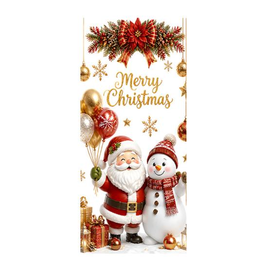 Decorative Stickers for Store Christmas Window Clings, Cute Snowman Santa Penguin Reindeer Durable Sunproof Glass Decal Glass, Reusable Holiday Static