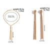 Long Tassel Tassel Pendant Necklace Metal Material Jewelry Set Earrings Set  Ladies Accessories