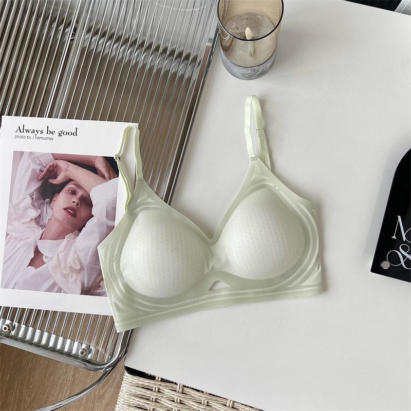 Letní push-up bezešvá podprsenka bez kostic Krásná záda Tenká podprsenka proti povislým prsům