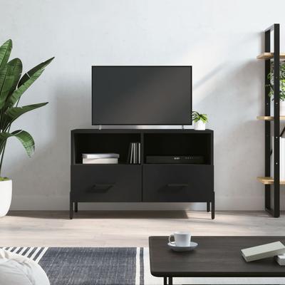 Vidaxl TV Cabinet, Black, 80X36X50 Cm, Wood-Based Material