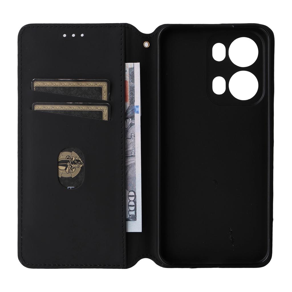 For Oppo Reno13 Pro 5G Wallet Case Rhombus Imprinted Leather Phone Cover