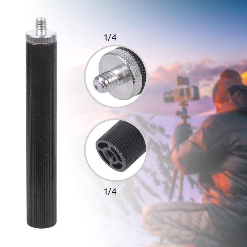 10cm Aluminum Alloy 1/4inch Female To Male Extension Rod For Camera Tripods Live Streaming Light Stand Accessories